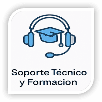 Icono que representa el servicio de soporte técnico y formación para operadores de plantas de tratamiento de agua.