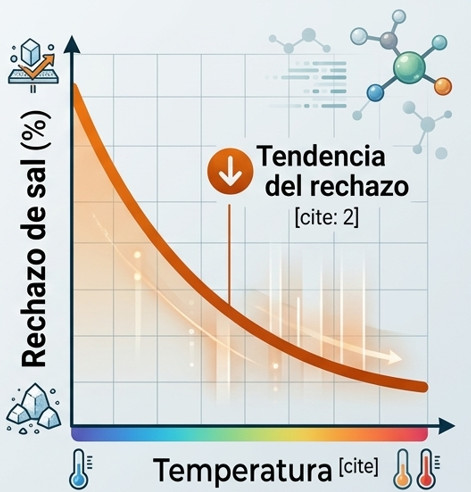 grafico temperatura y rechazo de sal